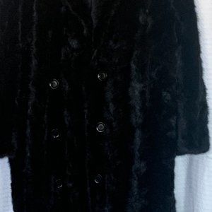Men's full lengh black mink coat
